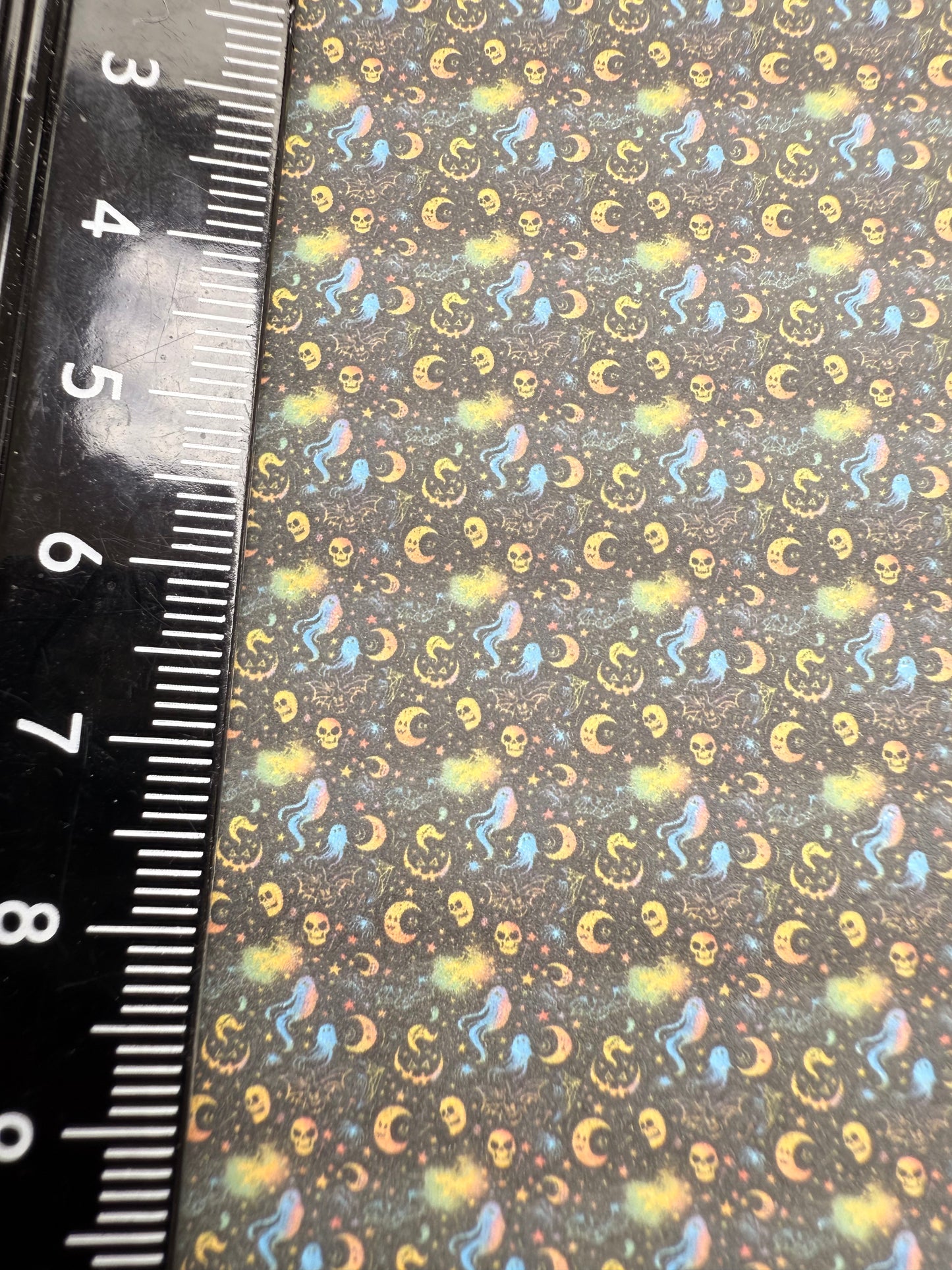 wallpaper halloween multi coloured skull moon ghosts