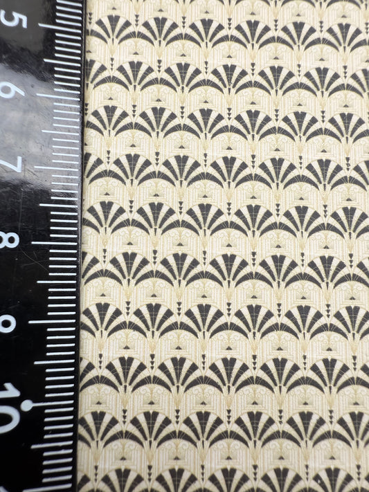 Wallpaper Art Deco gold & black fans