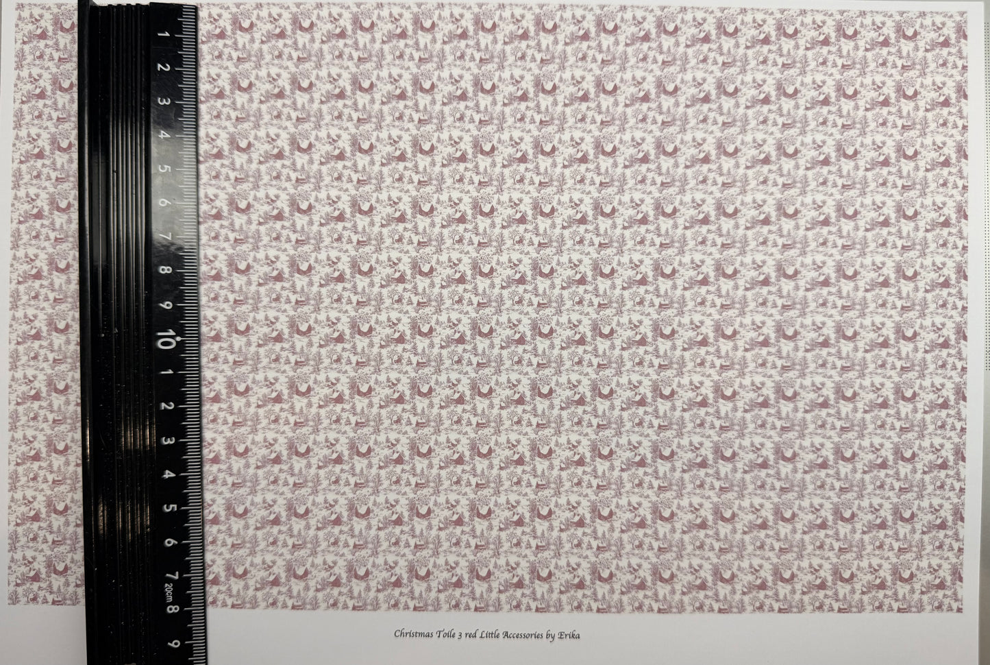 FABRIC Christmas Toile red 3