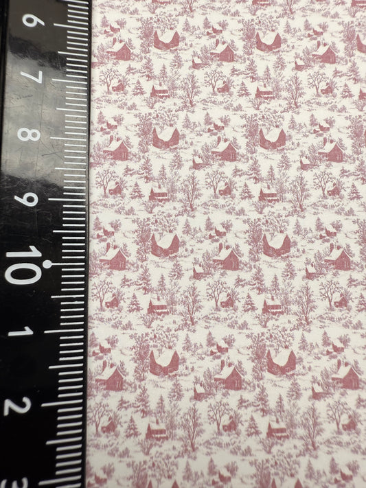 Wallpaper Christmas Toile red 3