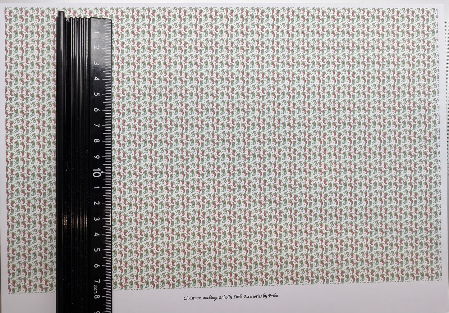 FABRIC Christmas Stockings & Holly