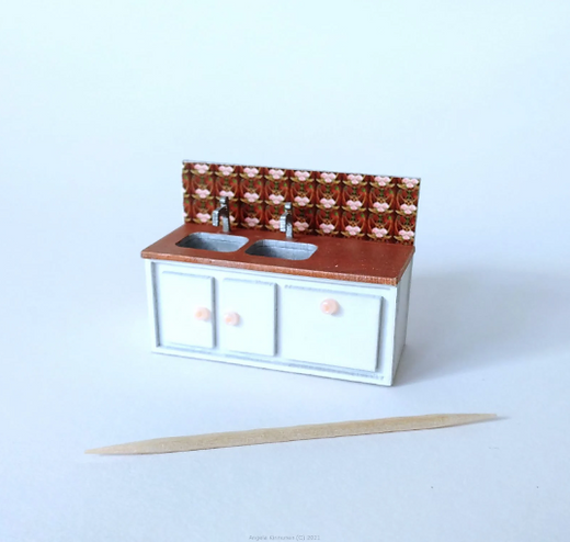 kitchen collection. DOUBLE SINK WITH UNITS.1/48th scale kit