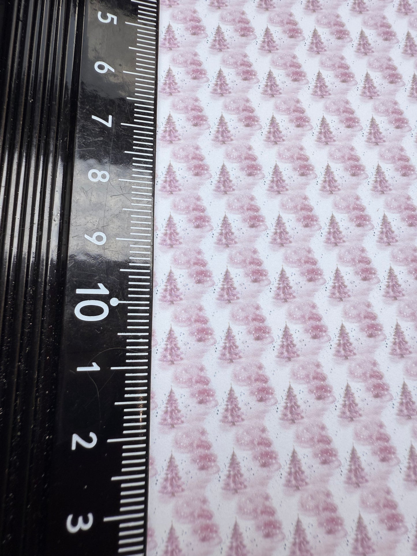 FABRIC Christmas pink trees