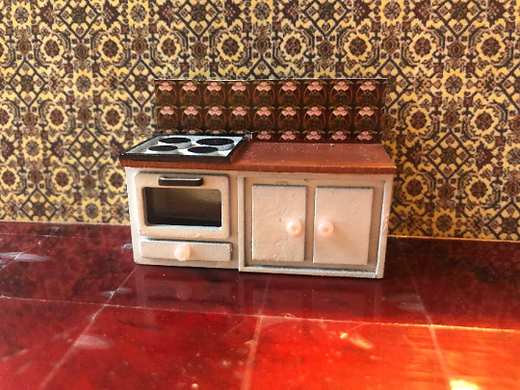 HOME MAKING. COOKER HOB & CUPBOARD UNIT. 1/48th scale.