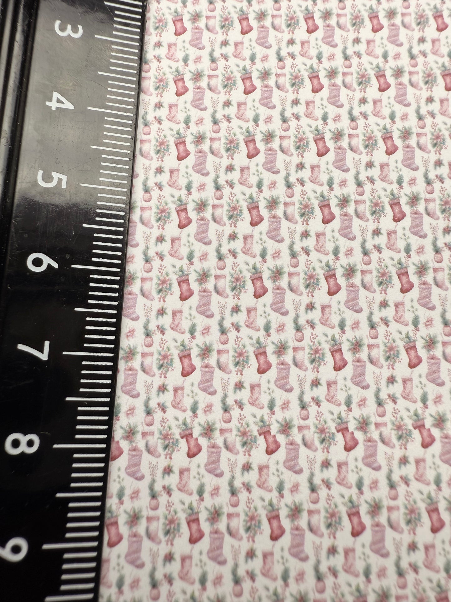 FABRIC Christmas 6 Stockings pink