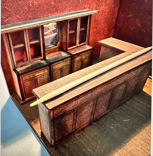Wild west collection Saloon FRONT bar.  1/48th scale