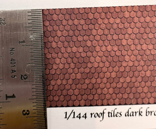 1/144 scale wallpaper roof tiles Dark brown