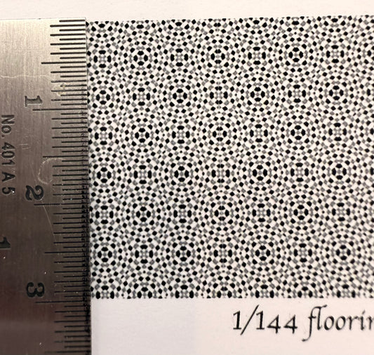 1/144 scale wallpaper flooring black & white jazzy