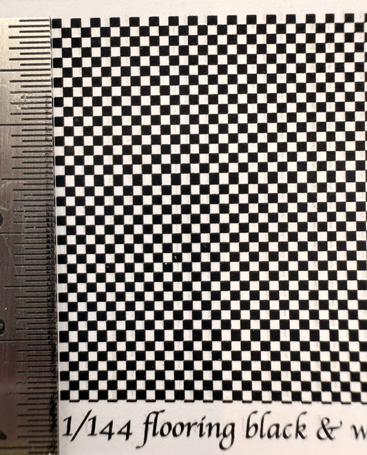 1/144scale wallpaper flooring b&W check