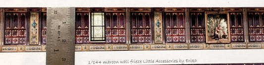 1/144 scale Maroon panel with window & tapestry