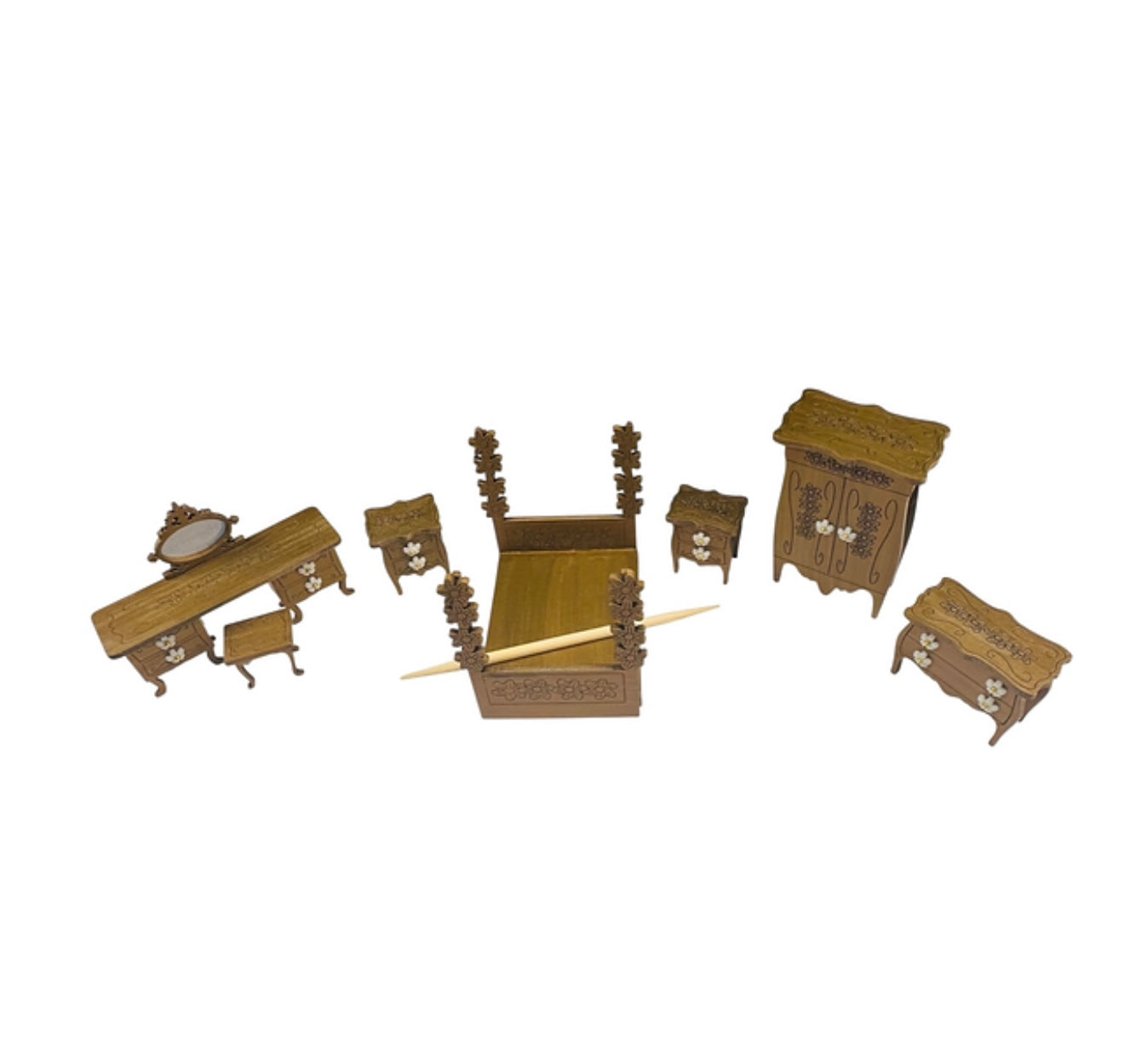 Princess flower dressing table and stool. 1/48th scale