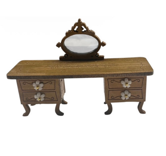 Princess flower dressing table and stool. 1/48th scale