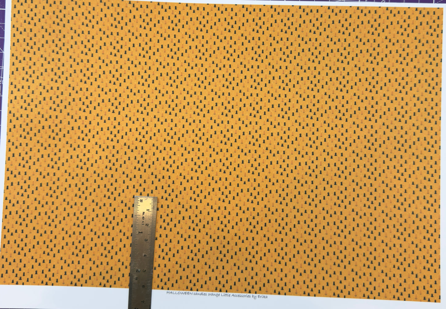 FABRIC Halloween candles orange 1/48