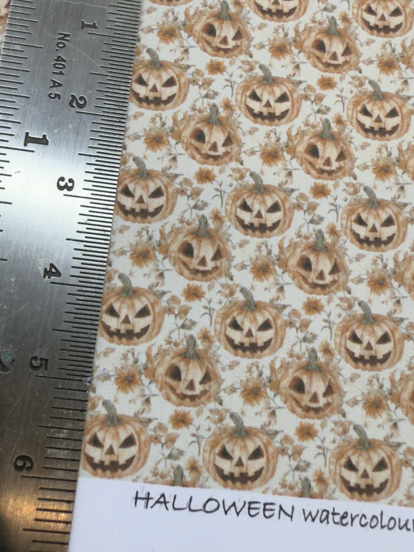 FABRIC halloween watercolour pumpkins