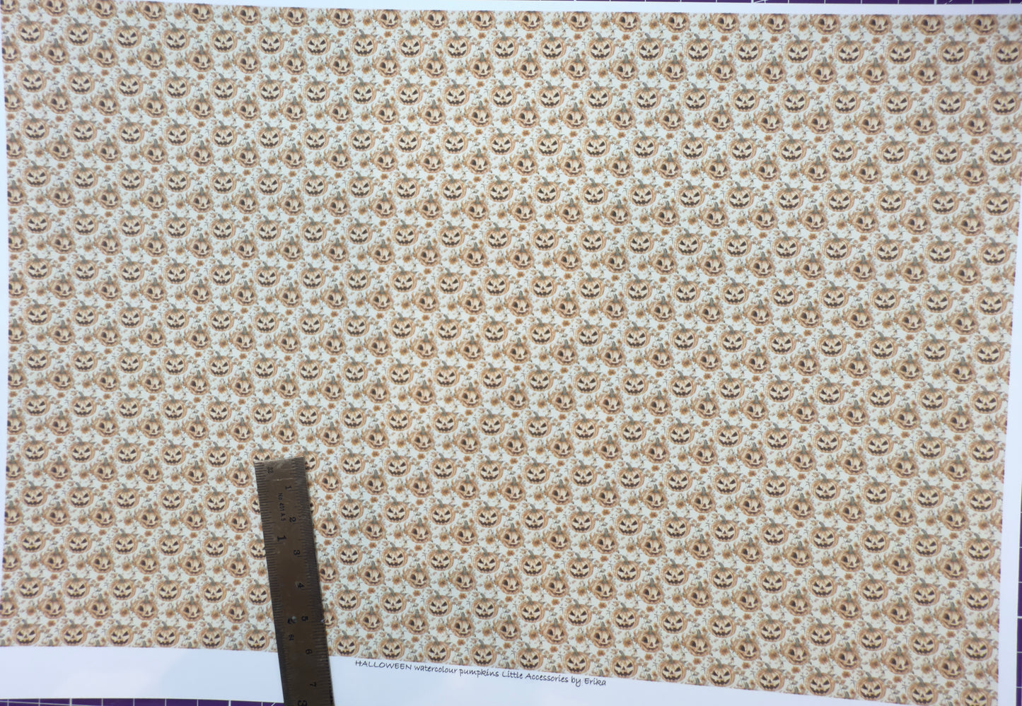 FABRIC halloween watercolour pumpkins