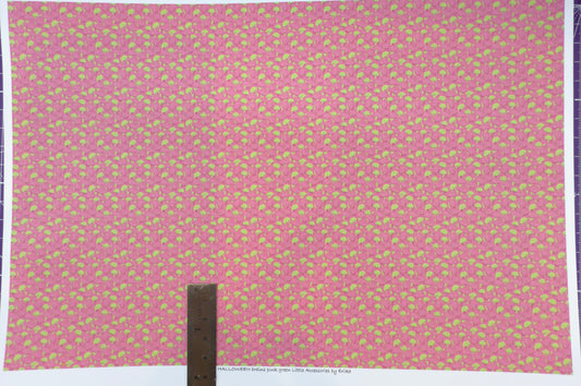 FABRIC halloween brains pink & green 1/48