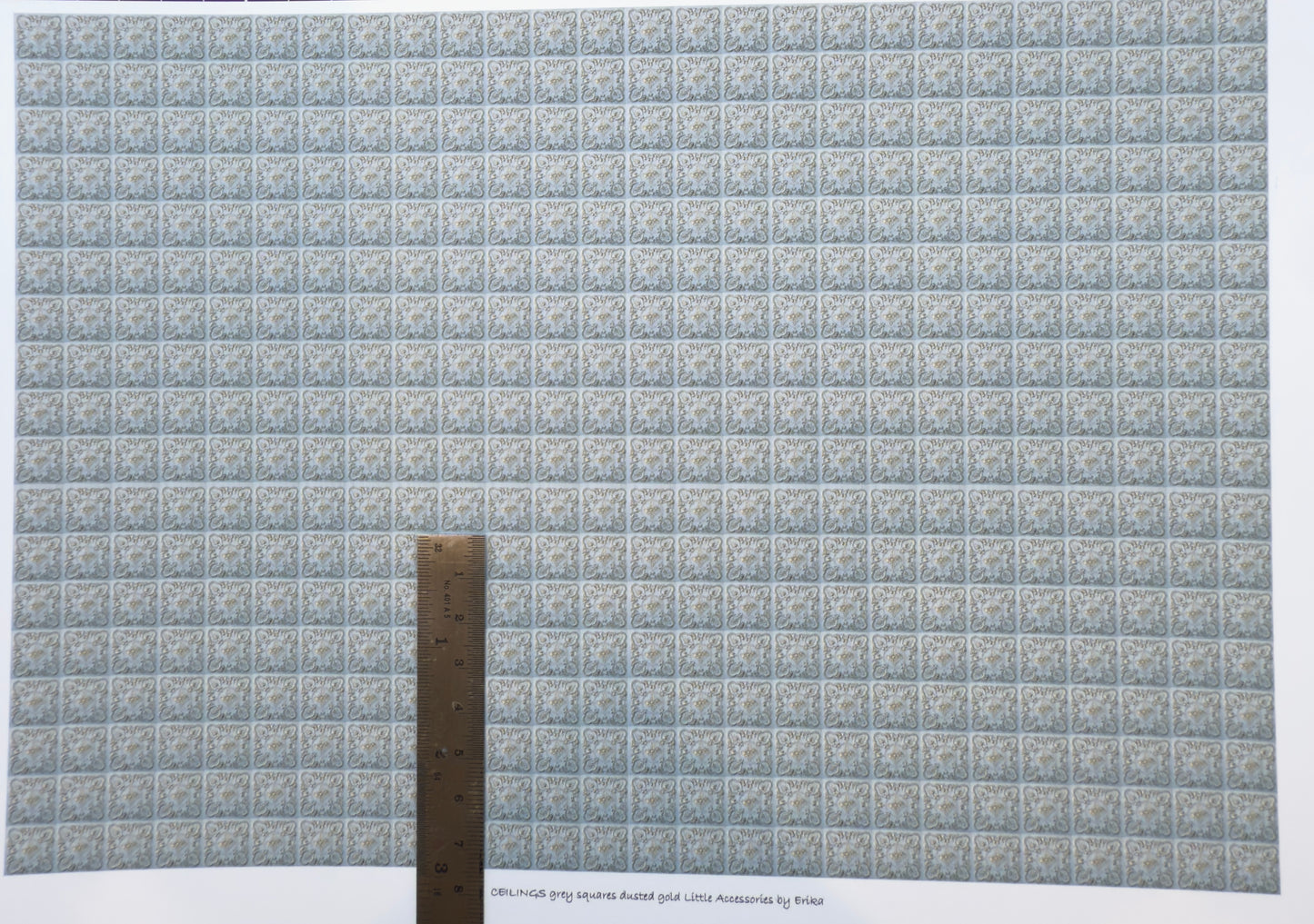 FABRIC  Square grey dusted with gold