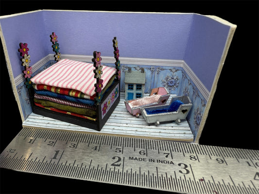 ROOM BOX. 'Princess on the pea' 1/48th scale