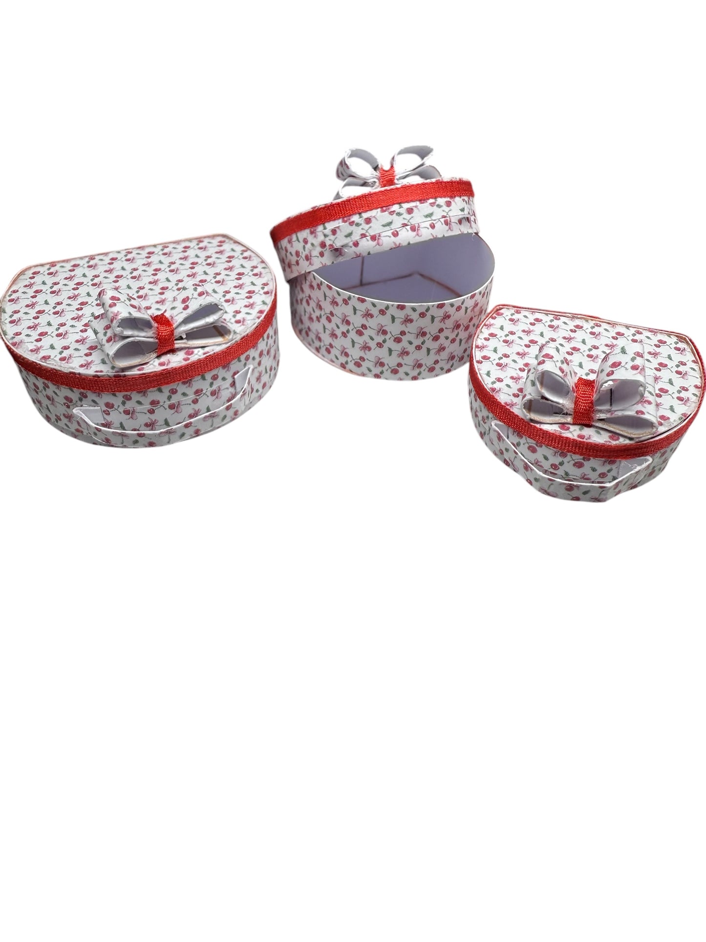 1/12th scale 3 vanity cases - cherry pattern