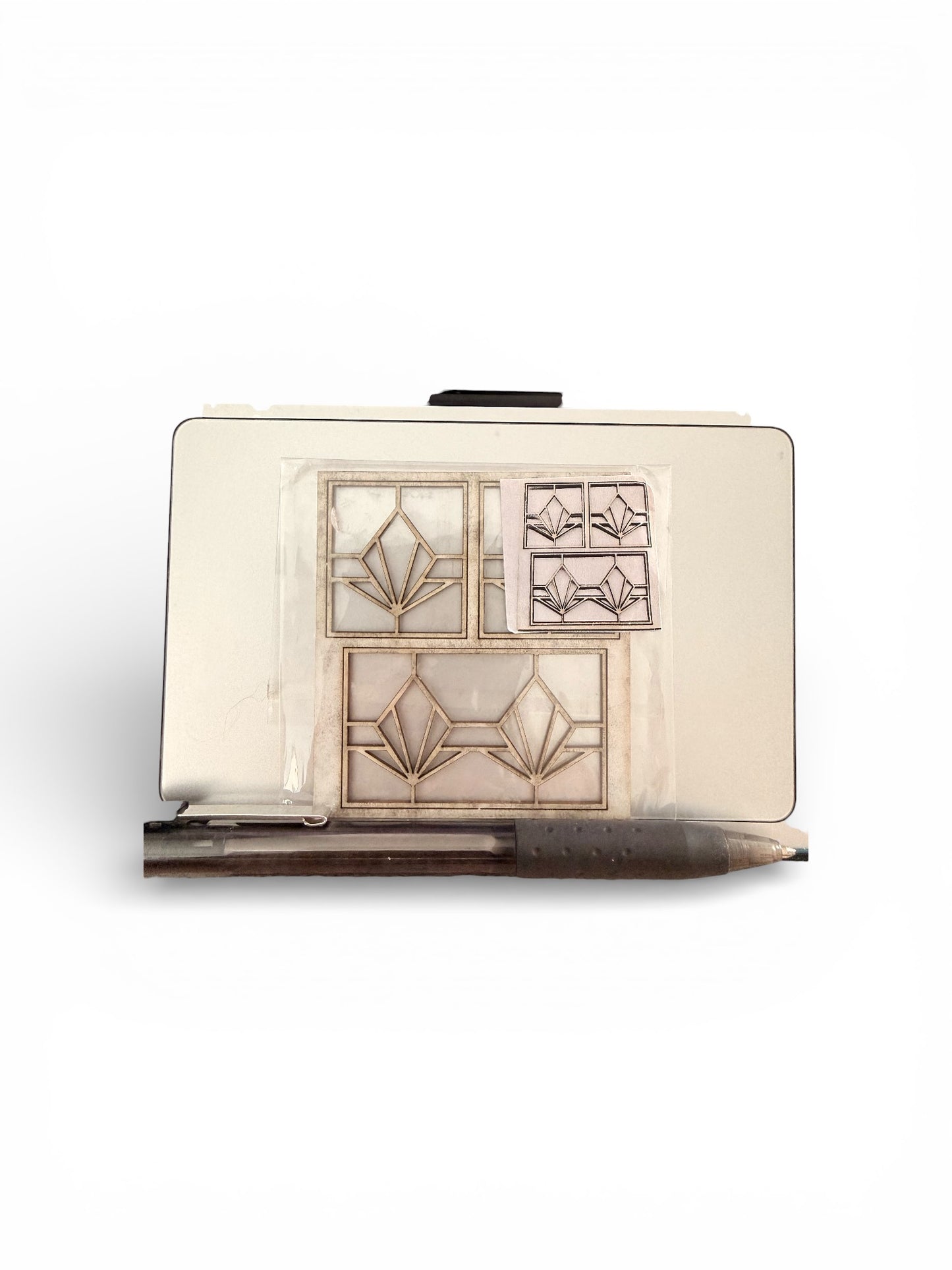 Art Deco peacock SMALL panel 1/48th scale