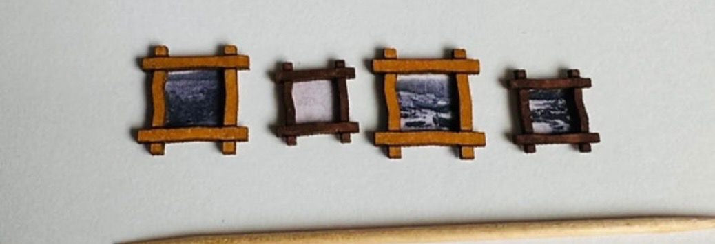 Advent. Picture frames & a mirror 1/48th scale