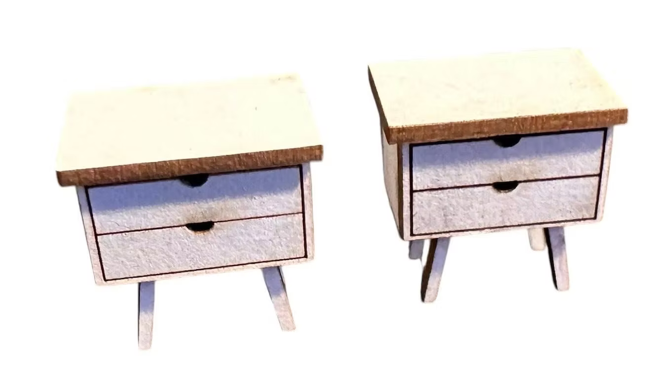 Mackintosh style bed side cabinets x2