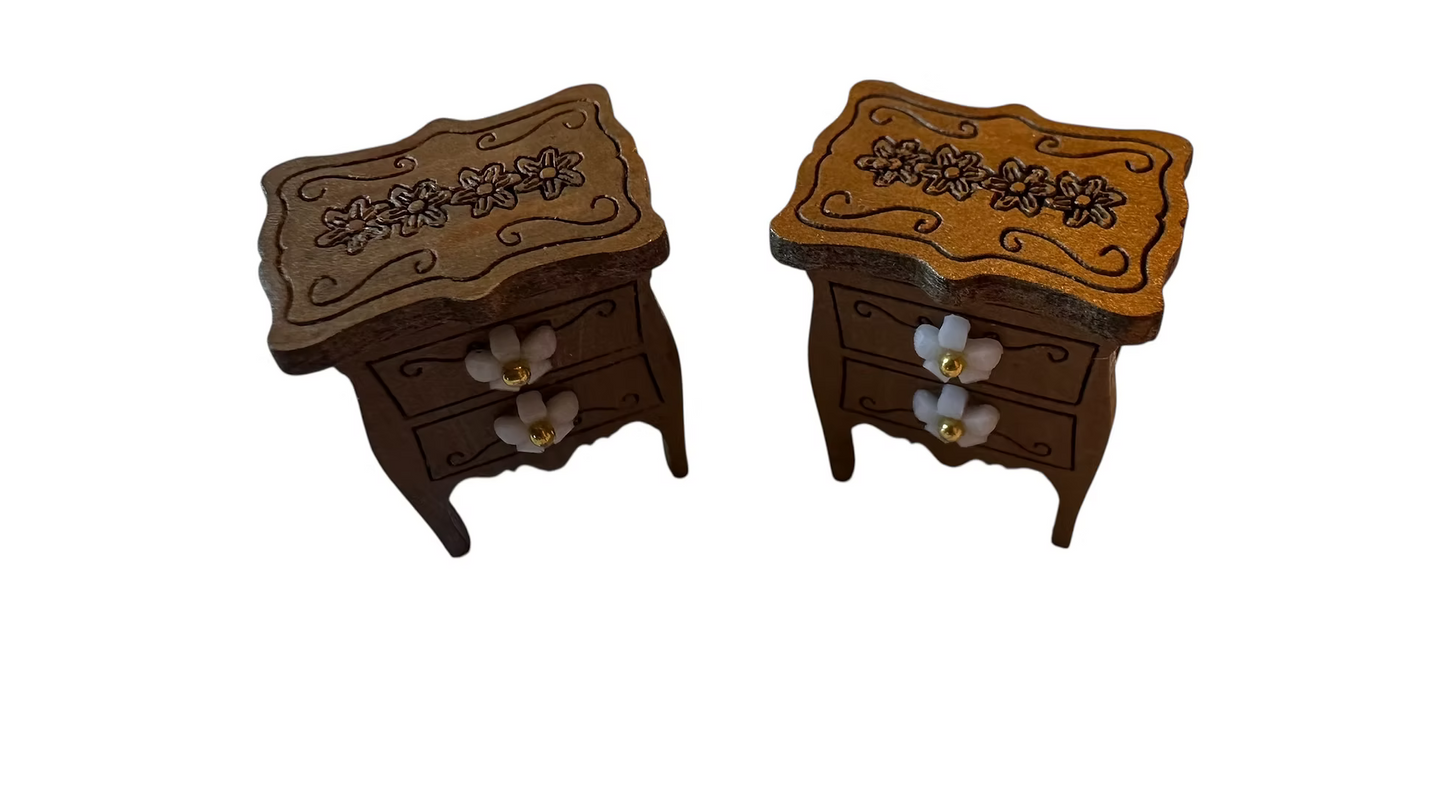 Princess flower beside cabinets. 1/48th scale