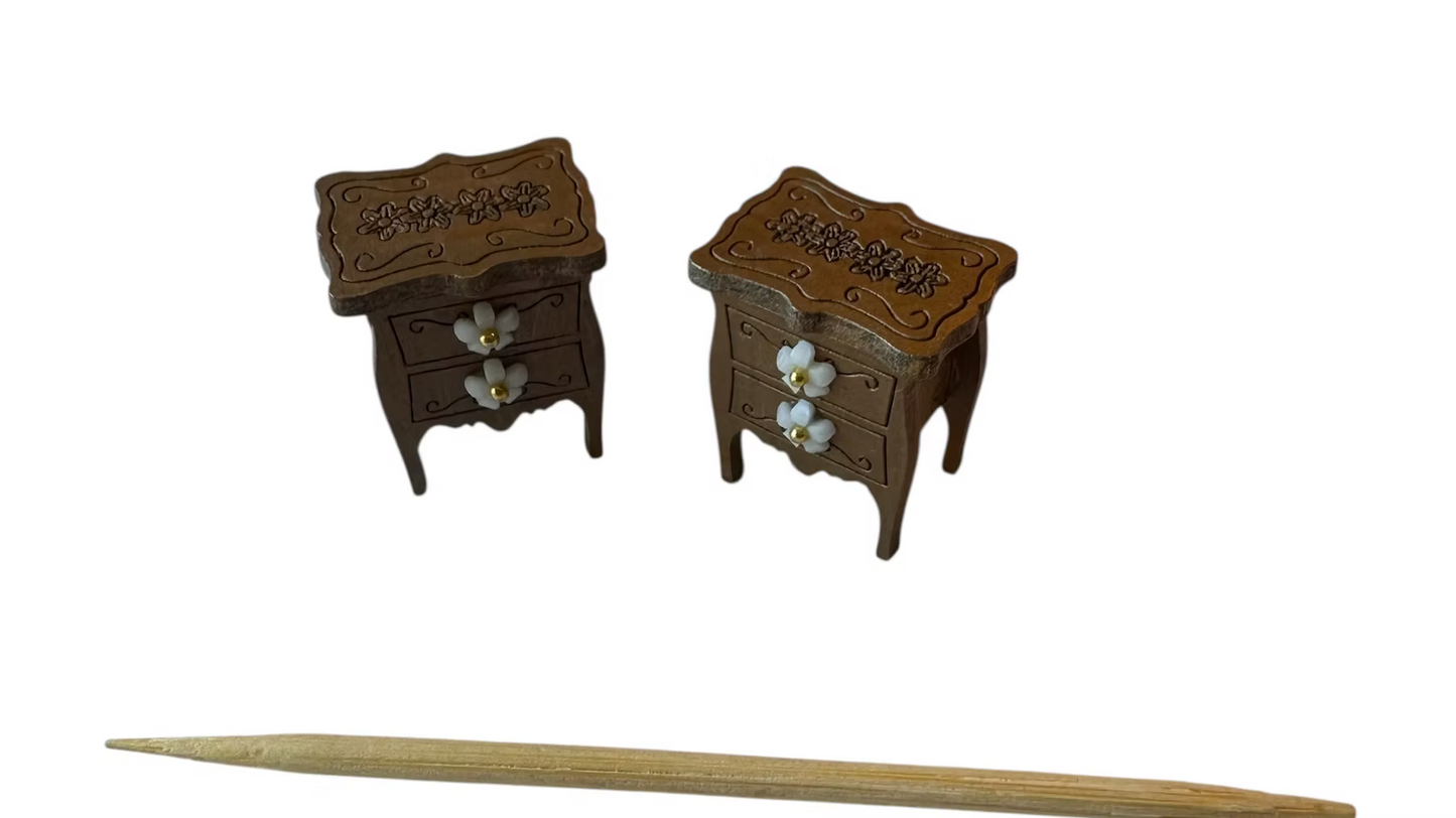 Princess flower beside cabinets. 1/48th scale