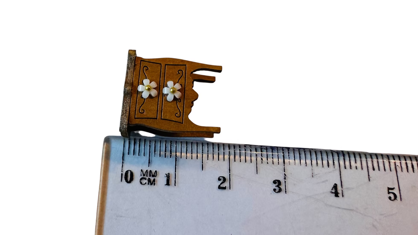 Princess flower beside cabinets. 1/48th scale