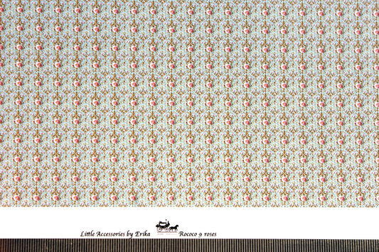 wallpaper, rococo 9 roses. 1/48th